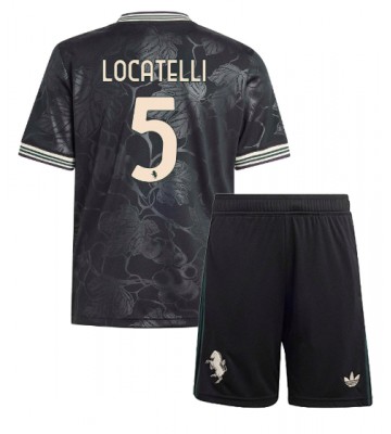 Juventus Manuel Locatelli #5 Replika Tredje Tröja Barn 2025-26 Kortärmad (+ Korta byxor)